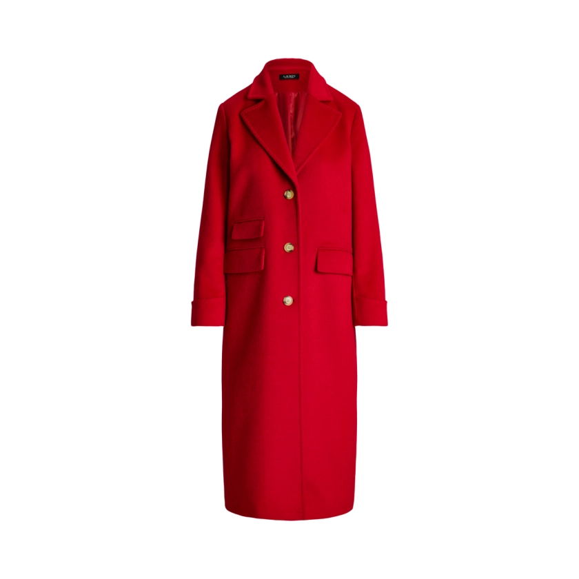 Wool-Blend Reefer Coat