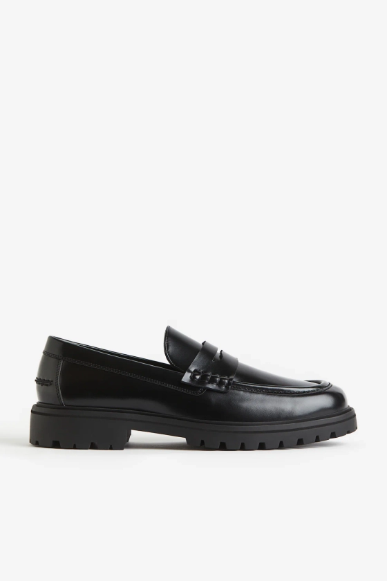 Mocassins à semelle épaisse - Petit talon - Noir - HOMME | H&M FR