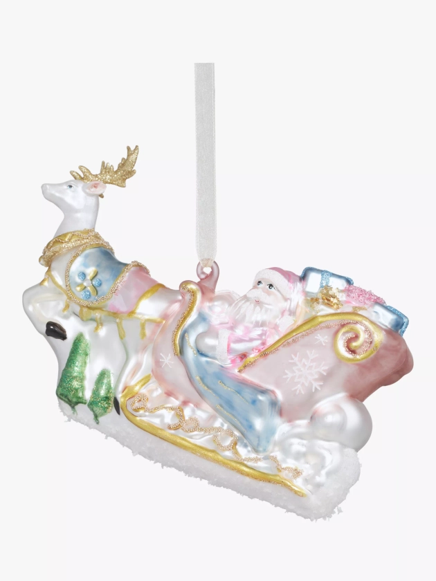 John Lewis Winter Fairytale Reindeer Sleigh Bauble