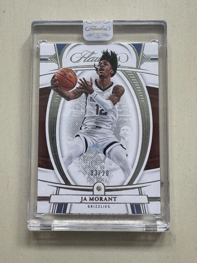 2021-22 Panini Flawless Ja Morant Diamond #19/20 Sealed & Encased Grizzlies