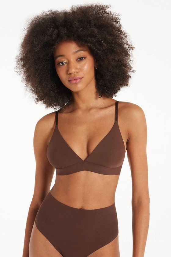 Soutien-gorge Bandeau Légèrement Rembourré Microfibre Recyclée Couvrance Maximale