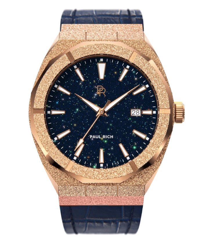 Frosted Star Dust - Rose Gold Leather Watch | Paul Rich