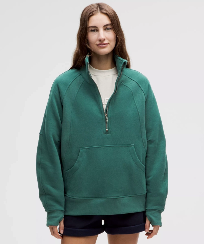 Scuba Oversized Funnel-Neck Half Zip *Long