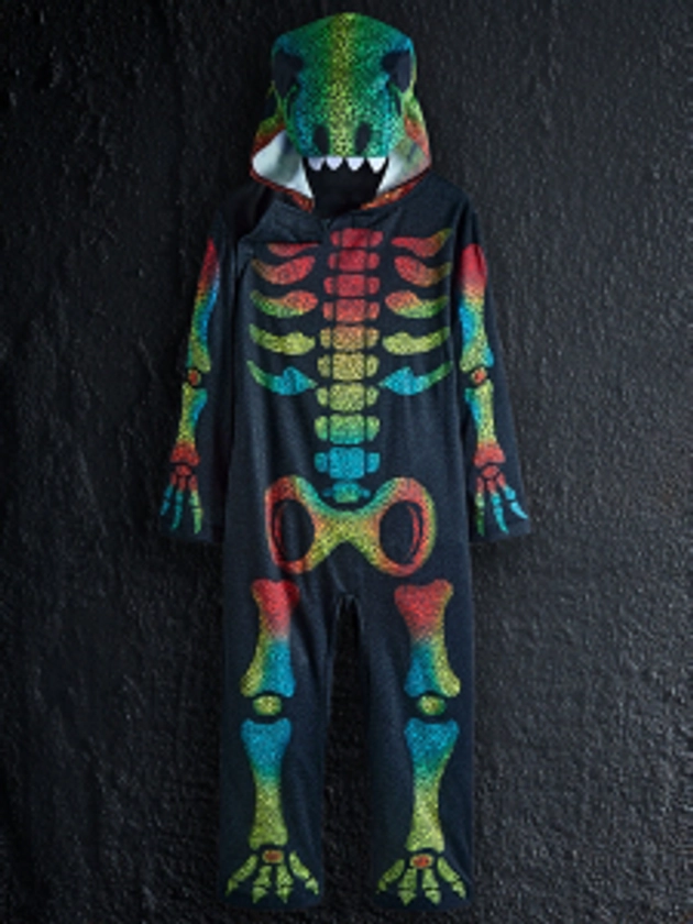 Halloween Dinosaur Skeleton Onesie Fancy Dress Costume