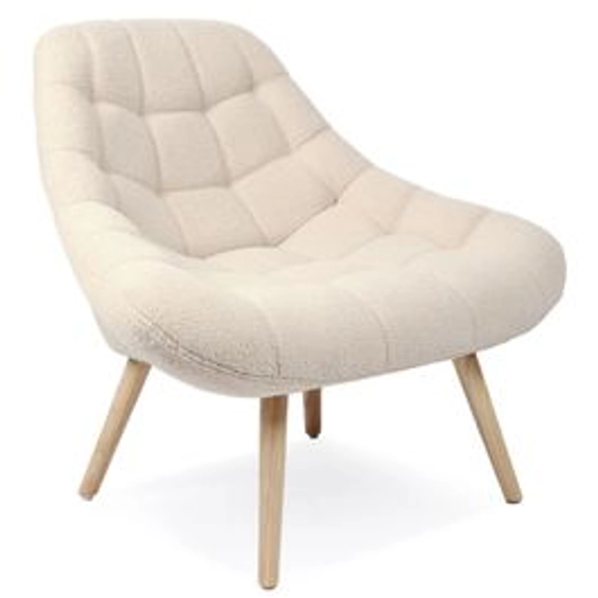 Fauteuil scandinave Danios Tissu bouclette Beige