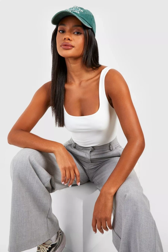 Square Neck Double Layer Bodysuit