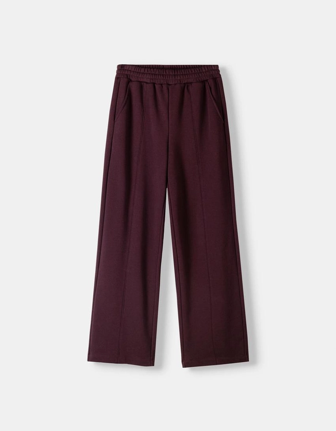 Pantalon molleton wide leg