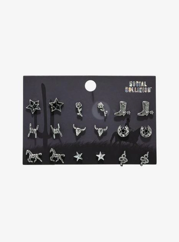 Social Collision Western Cowgirl Earring Set | Hot Topic