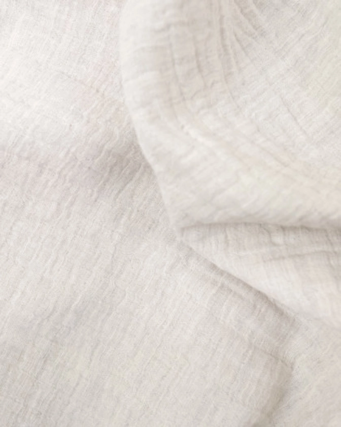 Gaze de coton : Tissu double gaze naturelle greige - Mercerine