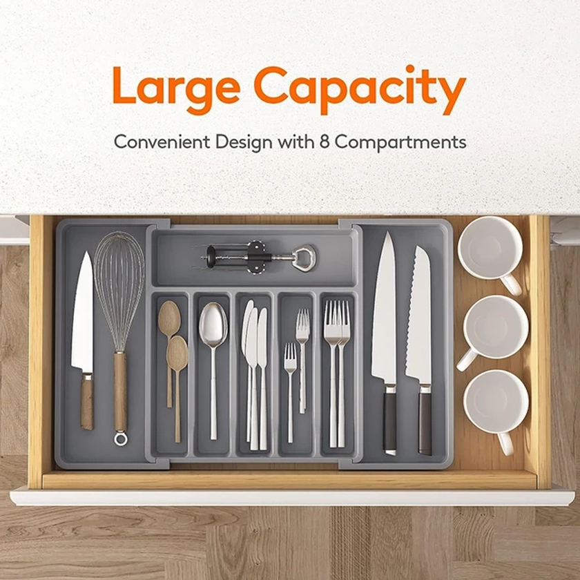 Boîte de rangement extensible pour couverts de cuisine, porte-couteaux, fourchette en plastique, boîte de synchronisation de cuillère, MELBox, ustensiles de cuisine