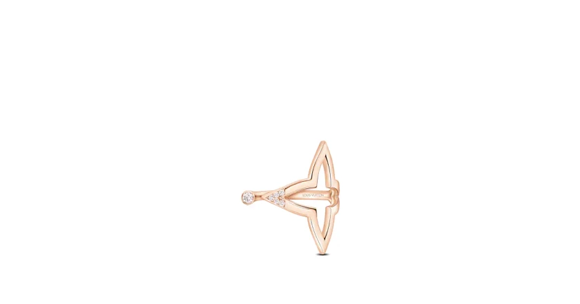 Ombre Blossom Open Ring, Pink Gold and Diamonds