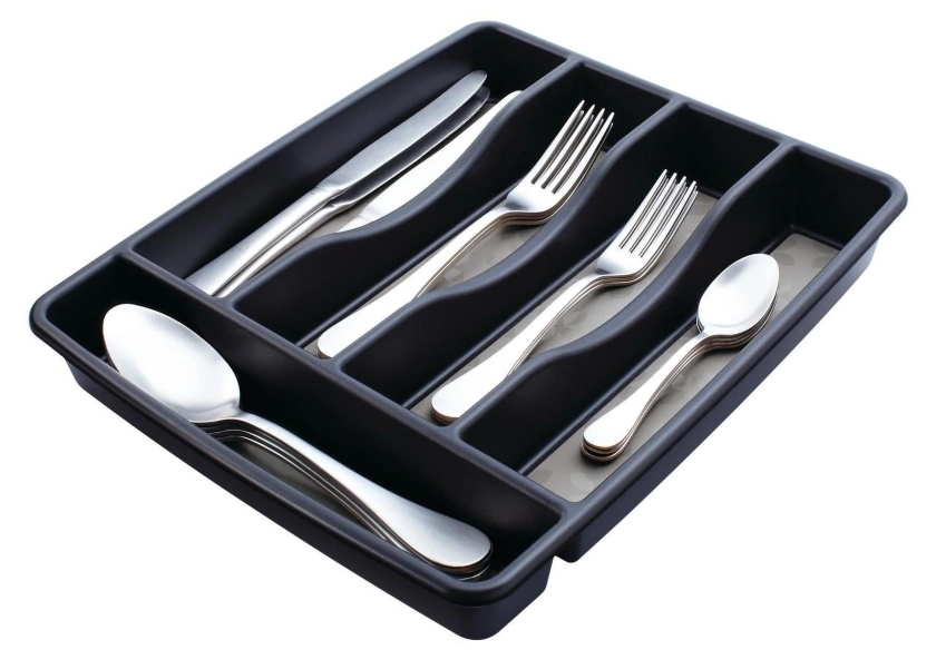 Rubbermaid, Silverware Organizer, Small, Black