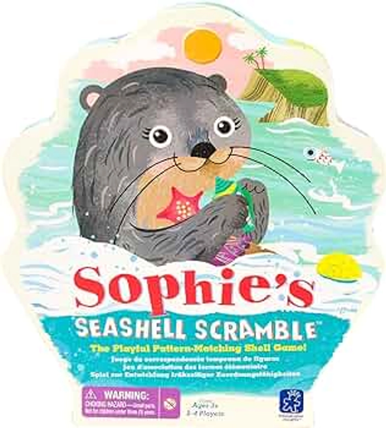 Educational Insights Sophie's Seashell Scramble Game for Preschoolers & Toddlers, Patterns & Matching Game, Fine Motor Skills, Ages 3+