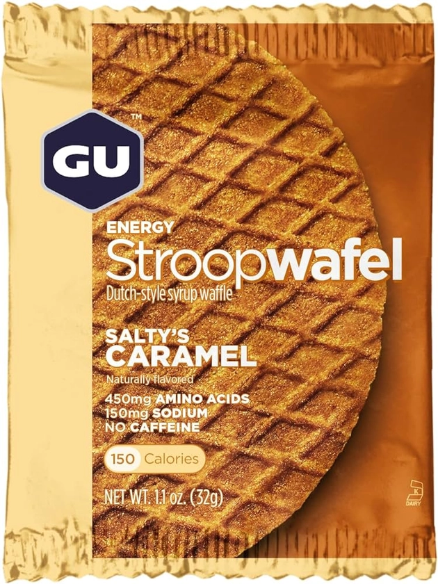 GU Energy Salty's Caramel Stroop Waffel - Box of 16 : Amazon.co.uk: Grocery