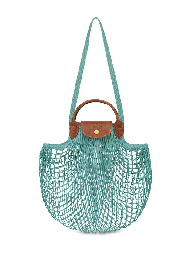Shop Longchamp Le Pliage Filet Knit Top Handle Bag | Saks Fifth Avenue