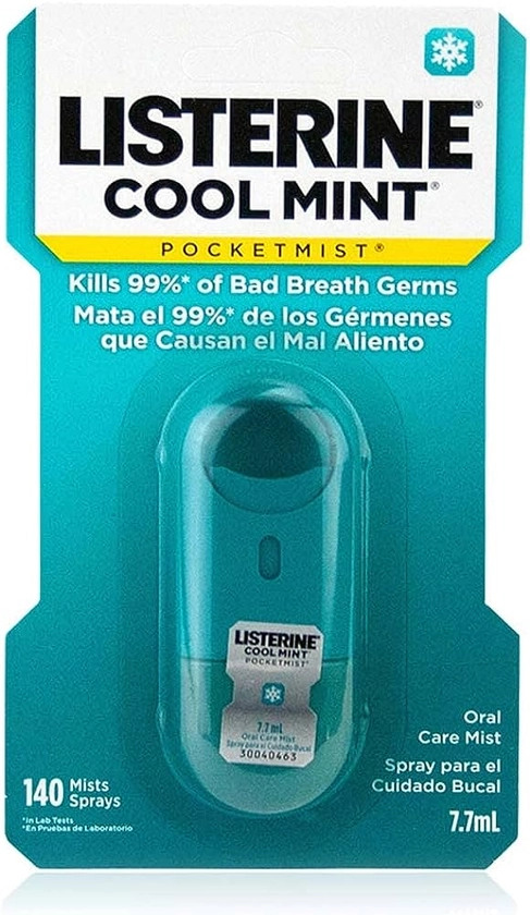 Listerine spray menthe fraiche 7.7ml maux de gorge haleine odeurs bain de bouche : Amazon.fr: Hygiène et Santé