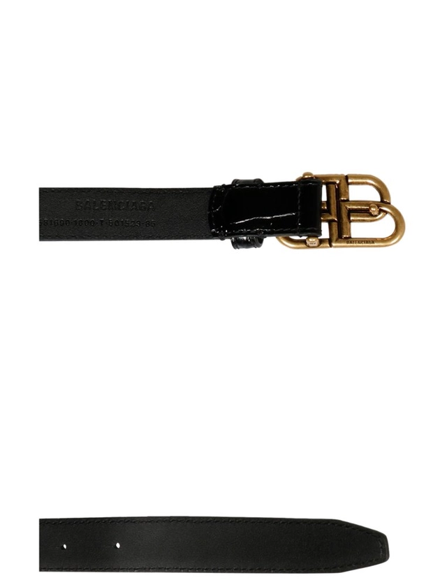 Balenciaga BB Embossed Thin Belt - Cettire