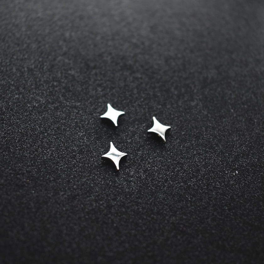 FILLER IV witchy goth stars board fillers silver sparkle enamel pin set