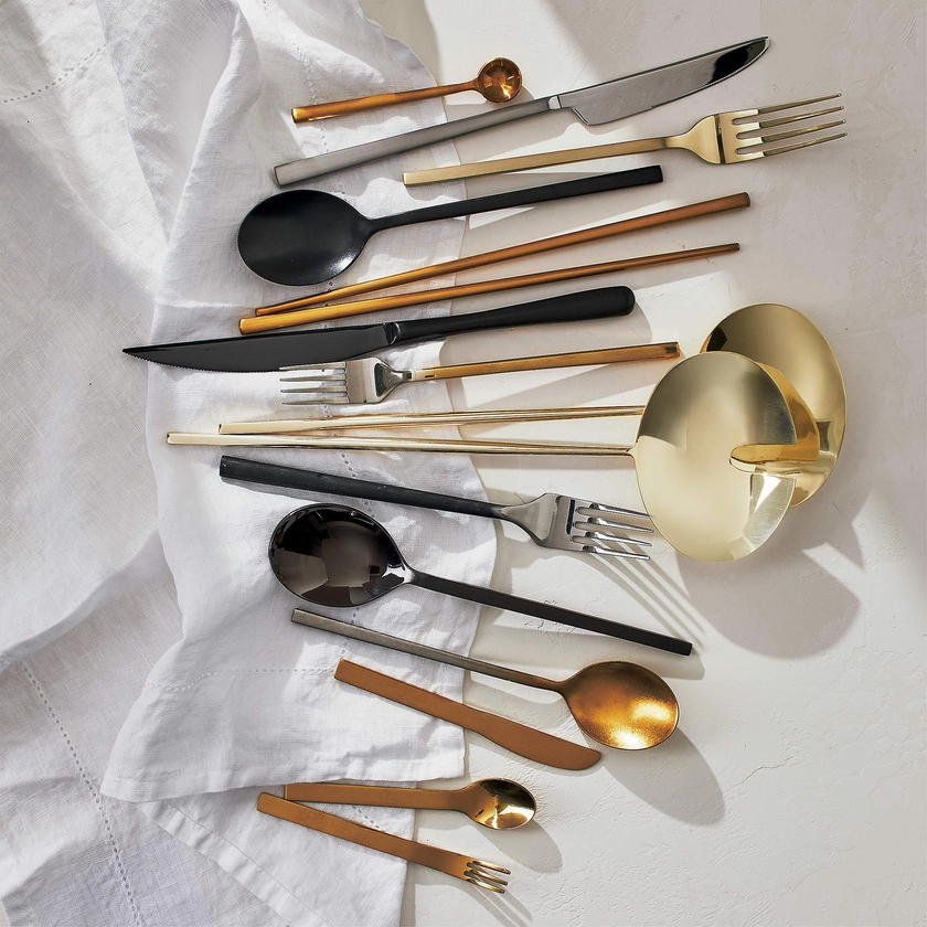 CB2 TILT BRUSHED SILVER FLATWARE 