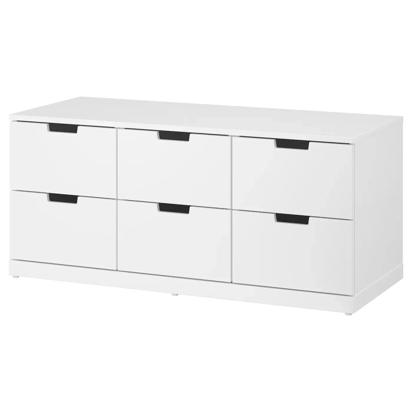 NORDLI commode 6 tiroirs, blanc, 120x54 cm - IKEA