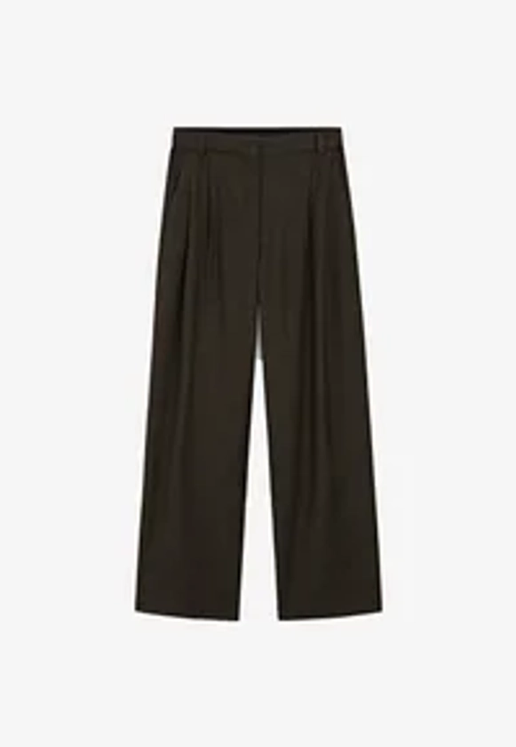 Massimo Dutti Pantalon classique - mottled brown/marron chiné - ZALANDO.FR