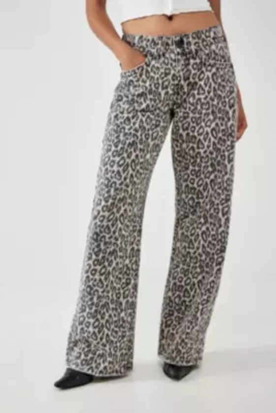 BDG Kayla Lowrider Leopard Print Jeans