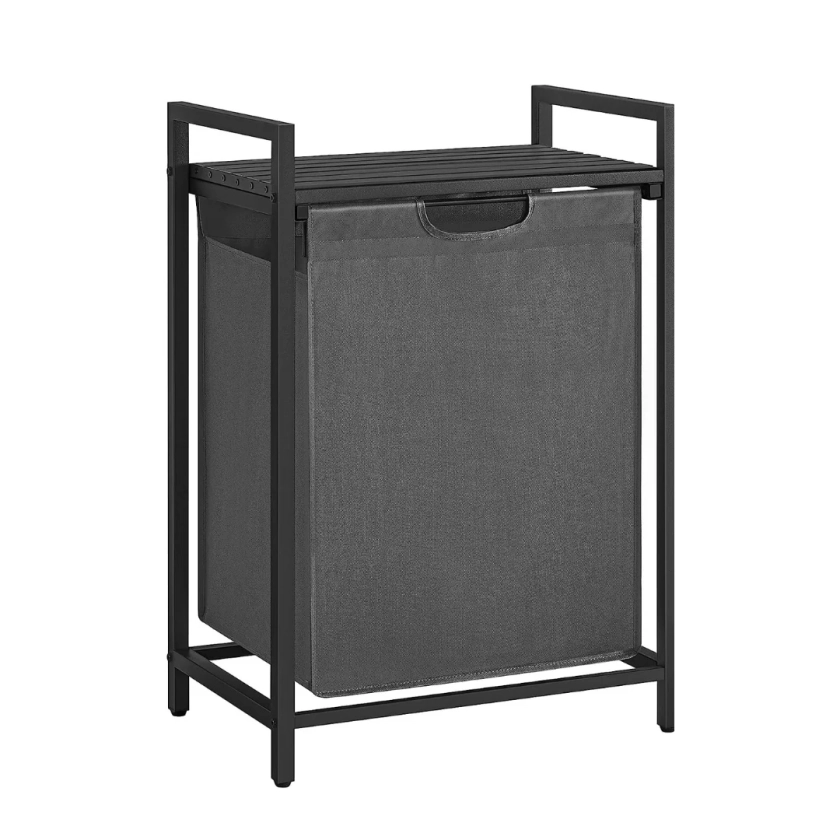 Laundry Basket 65L Metal Frame - Grey