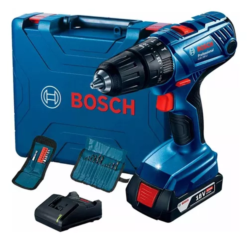 Bosch Gsb 180-li  Furadeira Parafusadeira Impacto Bateria 18v Cor Azul-marinho 110V/220V