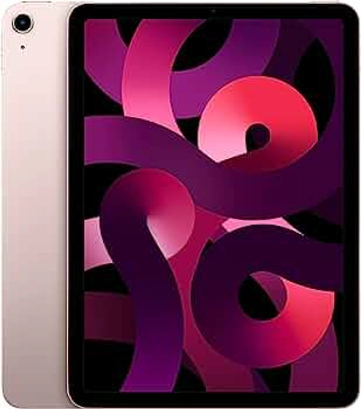 Apple iPad Air (5th Generation): with M1 chip, 10.9-inch Liquid Retina Display, 64GB, Wi-Fi 6, 12MP front/12MP Back Camera, Touch ID, All-Day Battery Life – Pink