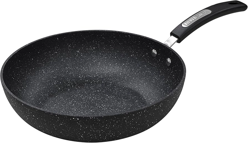 Scoville Neverstick 28cm Wok - Non-Stick, Stir-Fry Pan, Stainless Steel Base, Anti-Scratch, Black