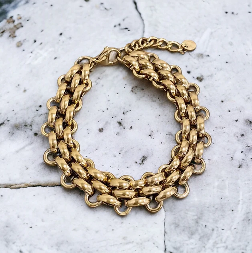 Basket Weave Chain Bracelet