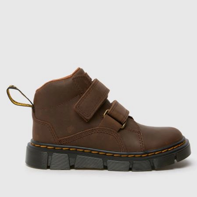 Dr Martensdark brown raffe e-o Boys Junior boots