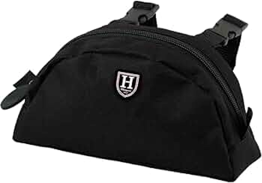 Harrison Howard Saddle Pommel Pocket with 1680D Durable Waterproof Fabric Saddle Pouch Sack Pommel Saddle Bag for Western Saddle-Mars Black