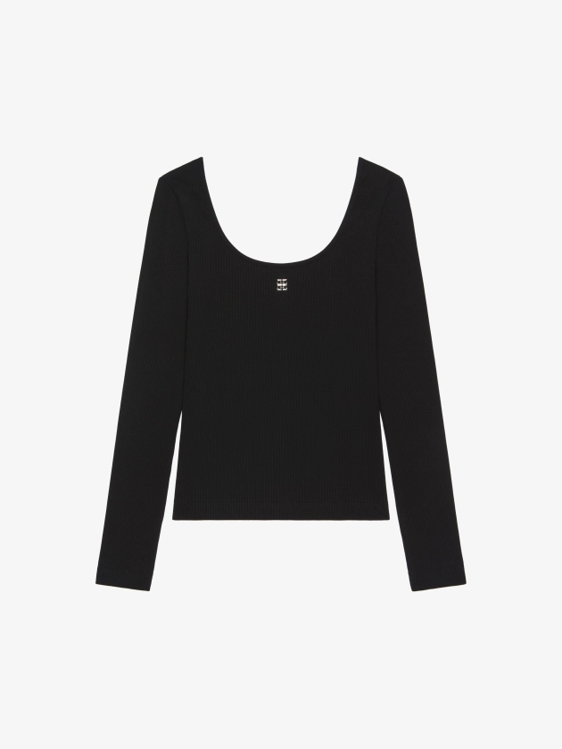 Top slim en coton à détail 4G Liquid - noir | GIVENCHY FR