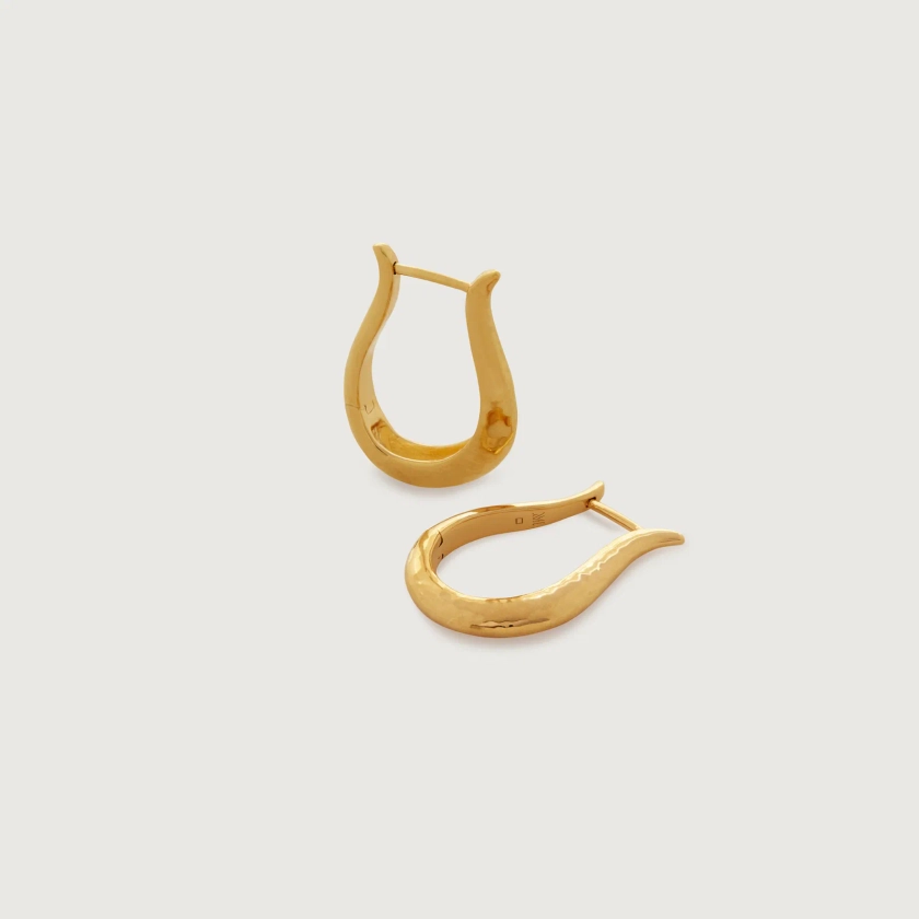 MONICA VINADER Deia Lyre Medium Hoop Earrings in 18k Gold Vermeil