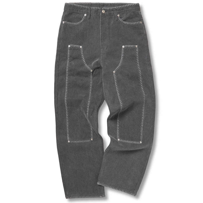Blanket Stitch Pigment Carpenter Pants (CHARCOAL) : 가먼츠팹 GARMENTS FAB