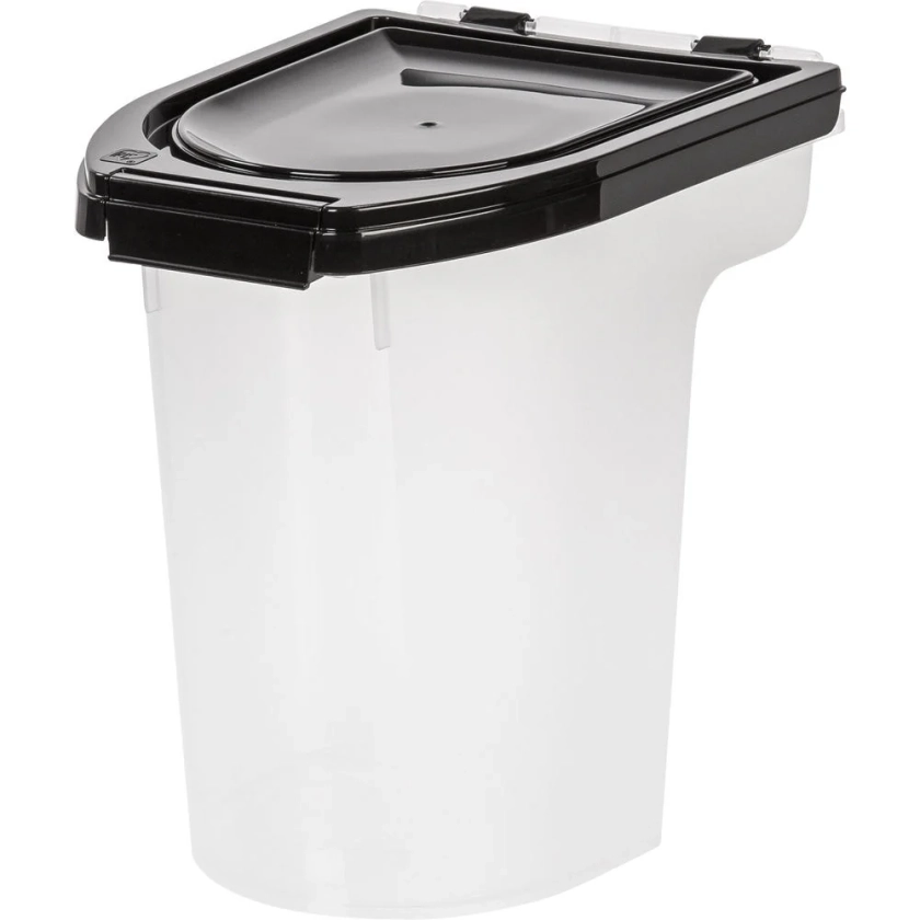 IRIS 8 Quart Airtight Pet Food Container, Black