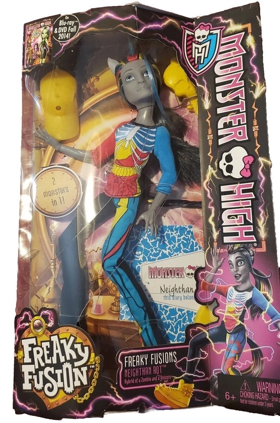 Monster High Freaky Fusion Neighthan Rot 2013 Doll Mattel New In Box