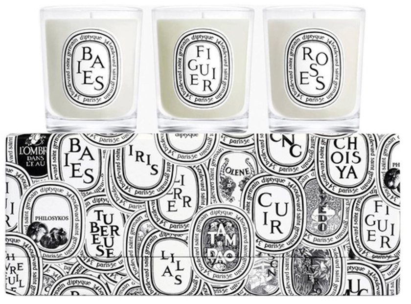 DIPTYQUE Set of 3 Mini Candles » buy online | NICHE BEAUTY