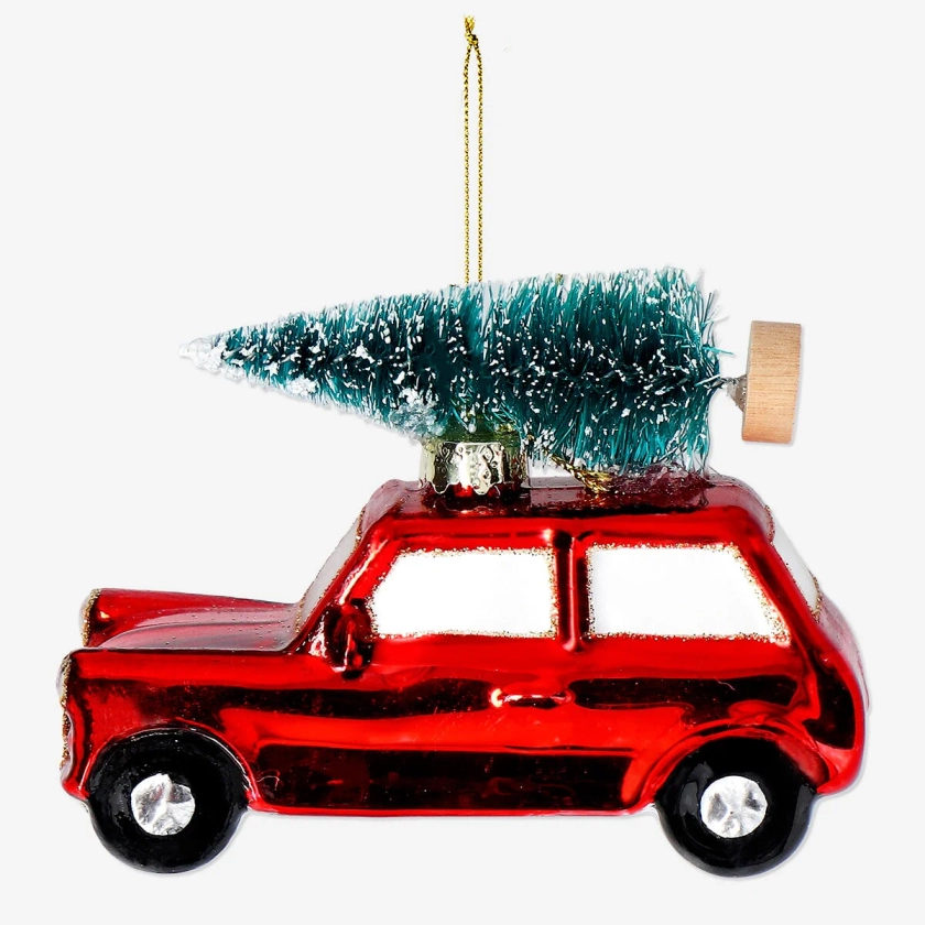 Christmas bauble - Car with Christmas tree