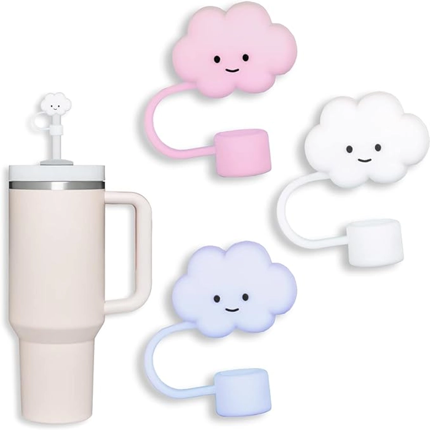 Amazon.com: 3 Pack Compatible with Stanley 30&40 Oz Tumbler, 10mm Cloud Shape Straw Covers Cover, Cute Silicone Cloud Straw Covers, Straw Protectors, Soft Silicone for 10mm Straws : Home & Kitchen