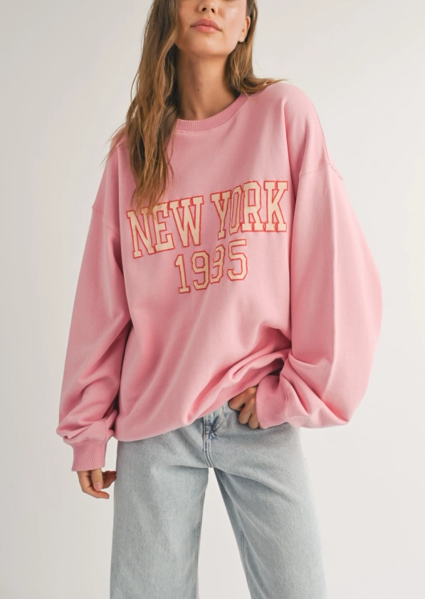 New York Pink Sweatshirt