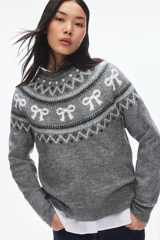 Jacquard-Knit Sweater