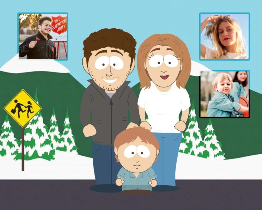 Couple Cartoon Portrait, Family Illustration, Digital Family Caricature, Custom Digital Portrait, South Park Portrait, Christmas Gift Idea - Etsy UK