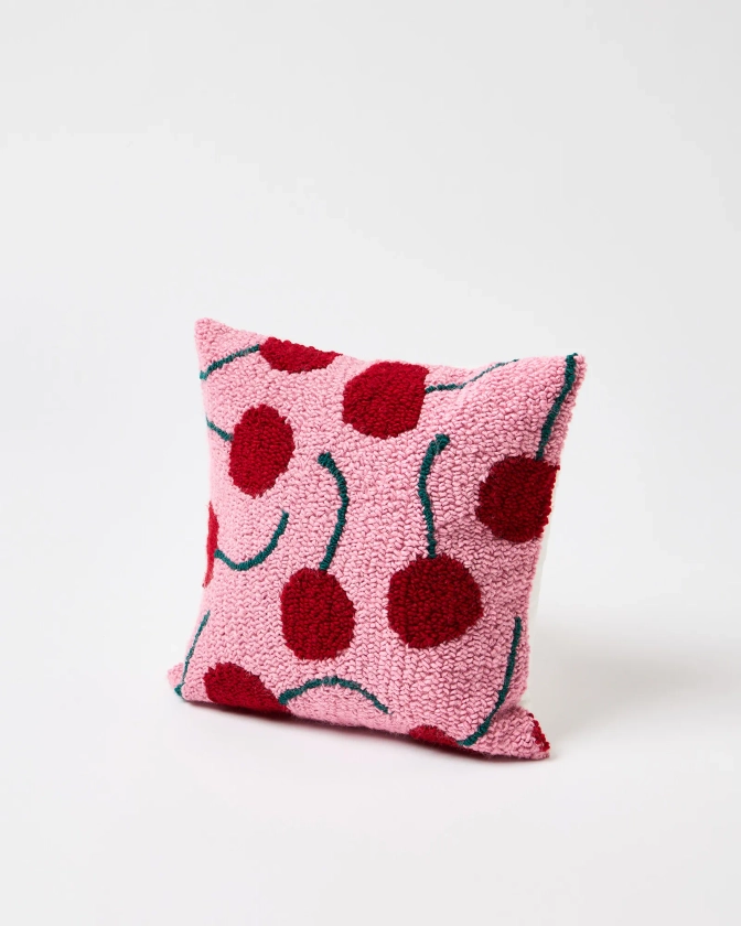 Pink Tufted Cherry Cushion Cover | Oliver Bonas