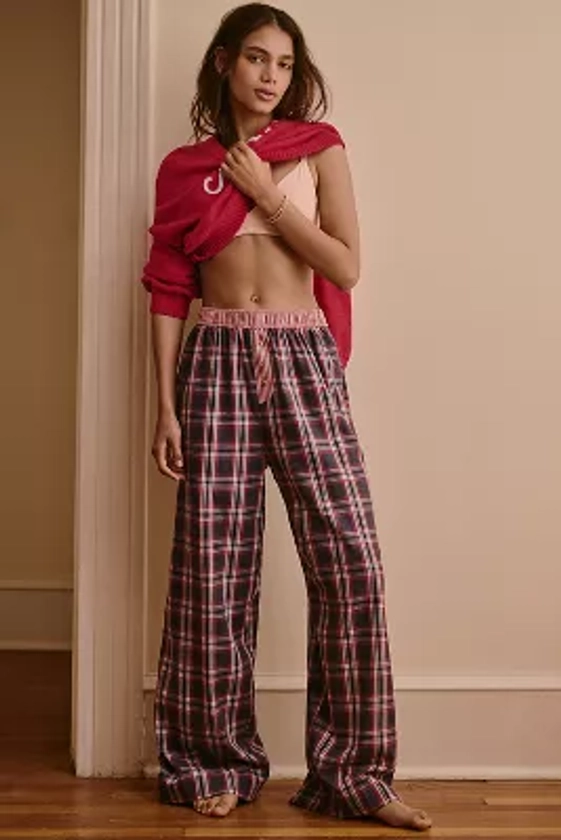 By Anthropologie Flannel Boxer Pants