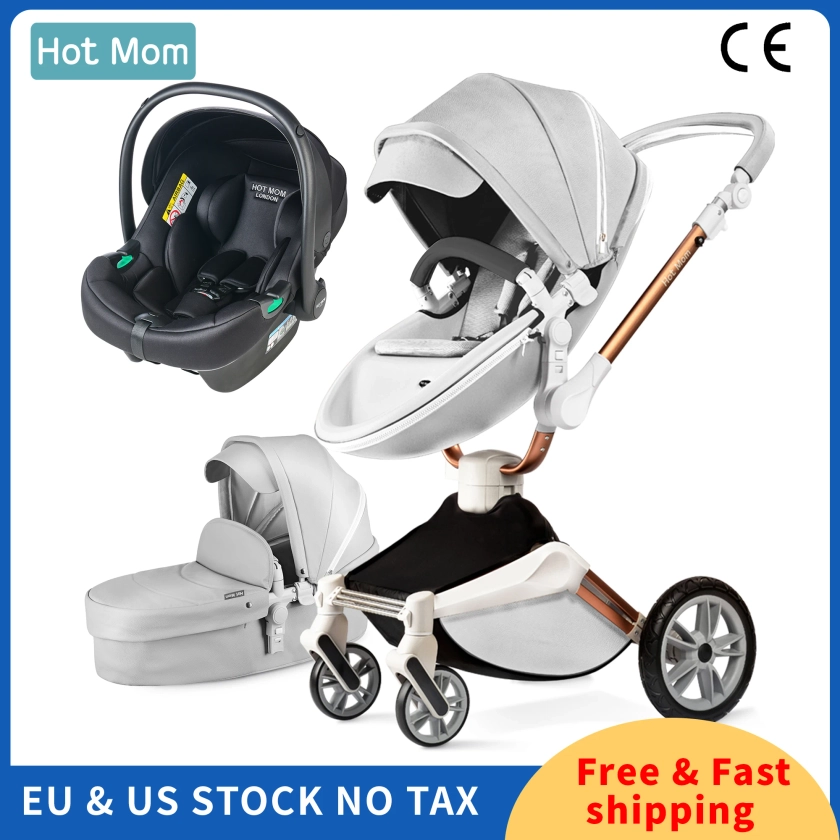 Hot Mom Baby Stroller With 360 Degree Rotation,Use With Multi-Terrain,Rear And Front Facing, 0-48 Months Baby And Toddlee