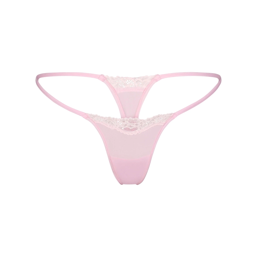 FITS EVERYBODY LACE STRING THONG | CHERRY BLOSSOM TONAL