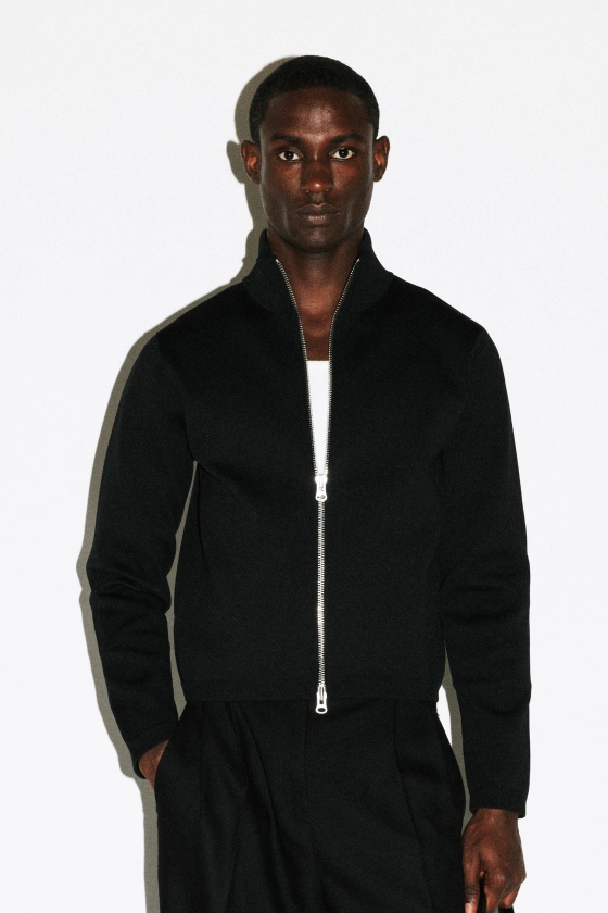 Silverado Slim Zip Cardigan | Black