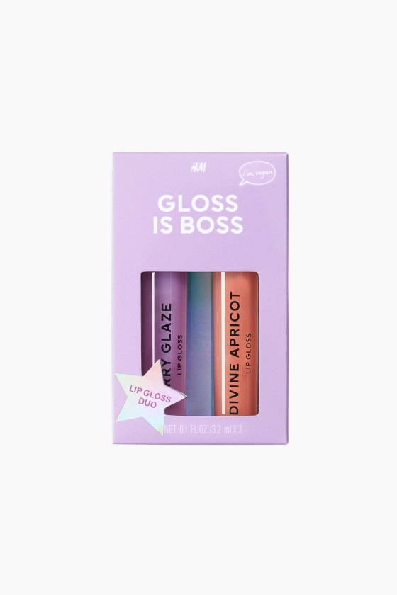 Lip gloss duo - Transparent/Light pink - Beauty all | H&M GB